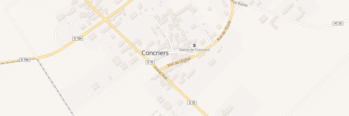 Plan du 1 Rue de l’Eglise à Concriers
