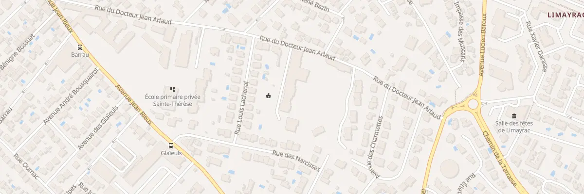 Plan du 38 Rue du Docteur J Arlaud à Toulouse