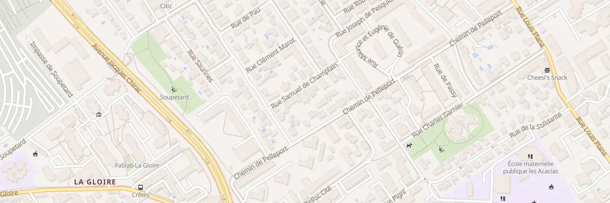 Plan du 8 Rue Champlain à Toulouse