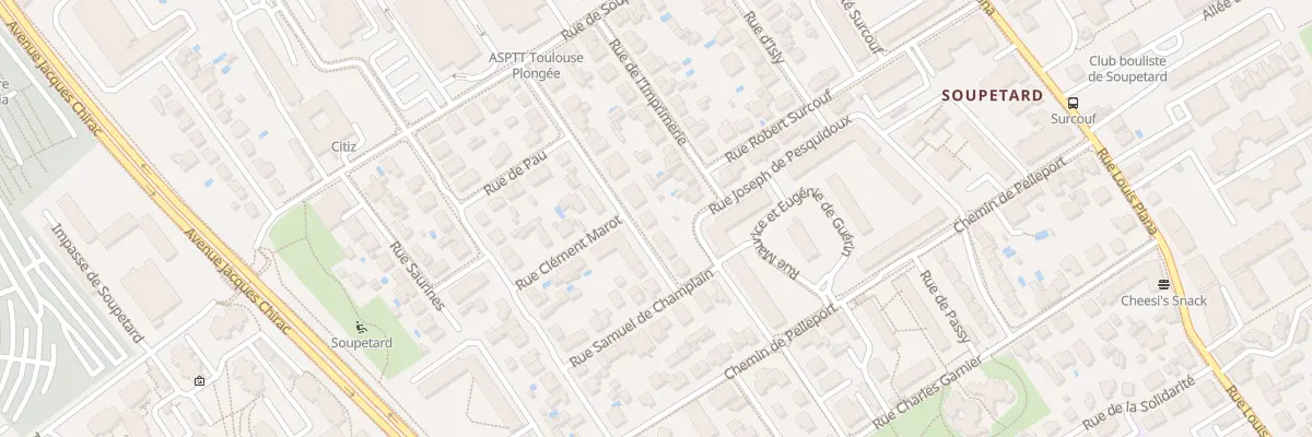 Plan du 8 Rue de Tarbes à Toulouse
