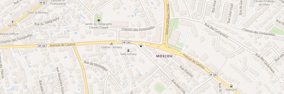 Plan du 60 Av de Castres à Toulouse