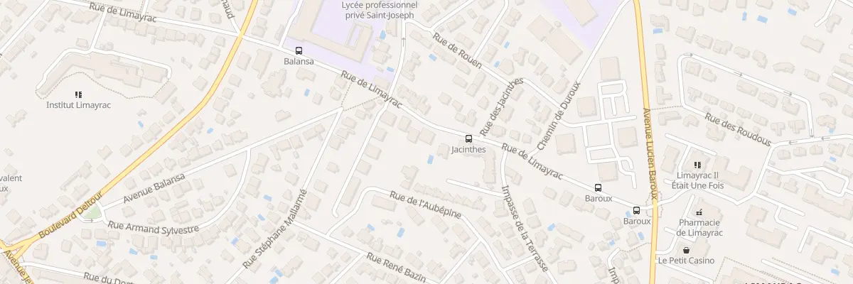 Plan du 92B Rue de Limayrac à Toulouse