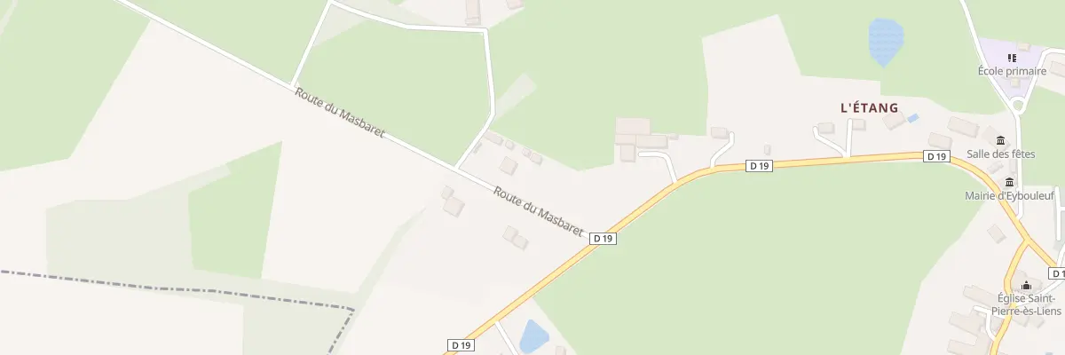 Plan du 2 Rte du Masbaret à Eybouleuf