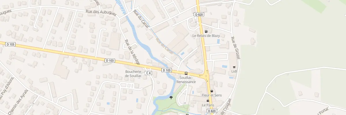 Plan du 6 Av Jean Jaurès à Souillac