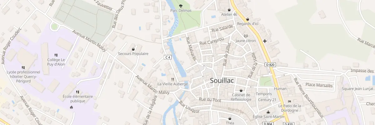 Plan du 25 Rue Malvarès à Souillac