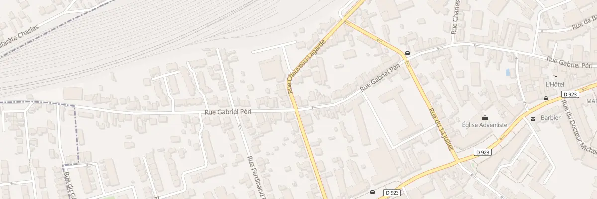 Plan du 92B Rue Gabriel Péri à Chartres