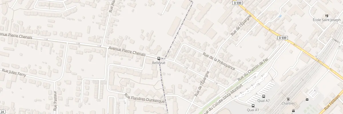 Plan du 12 Rue de Bellevue à Chartres