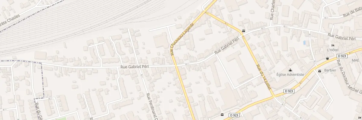 Plan du 92 Rue Gabriel Péri à Chartres