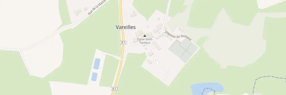 Plan du 1 Rue du Curé Antoine Barlaud à Vareilles