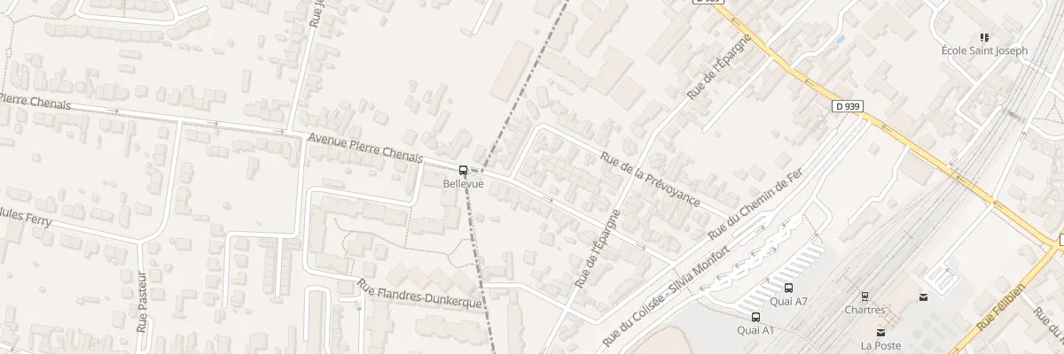 Plan du 7 Rue de Bellevue à Chartres