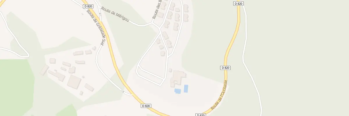 Plan du 240L Rte de Merigou à Lanzac