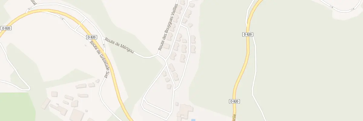 Plan du 240A Rte de Merigou à Lanzac