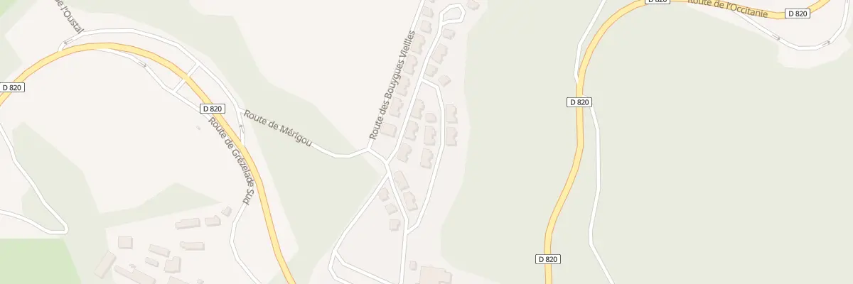 Plan du 240Q Rte de Merigou à Lanzac