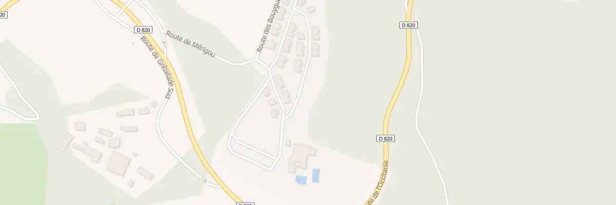Plan du 240D Rte de Merigou à Lanzac