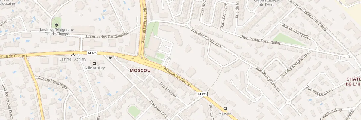 Plan du 105 Av de Castres à Toulouse