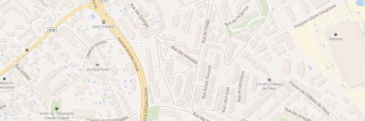 Plan du 5 Rue des Arbustes à Toulouse