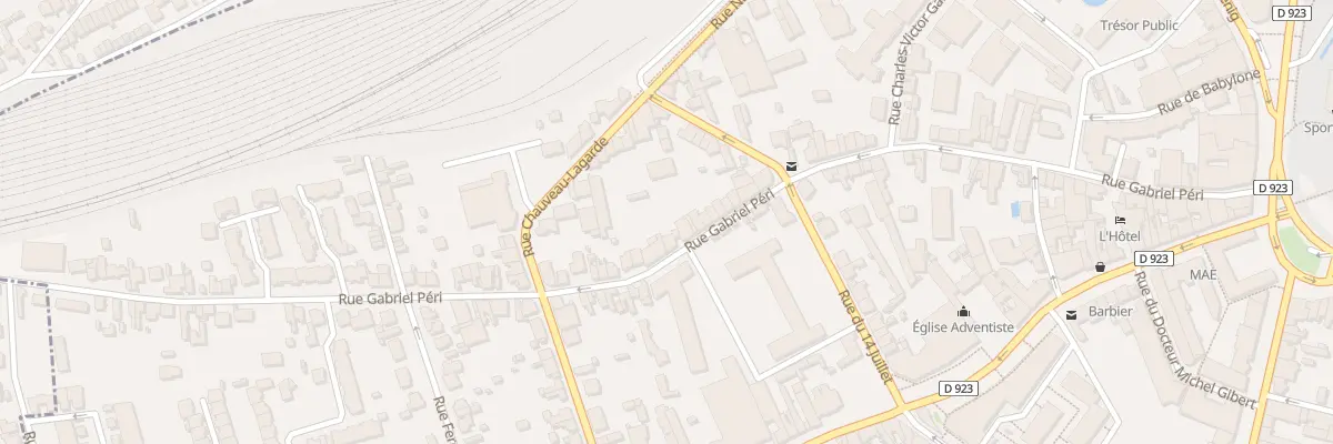 Plan du 72 Rue Gabriel Péri à Chartres