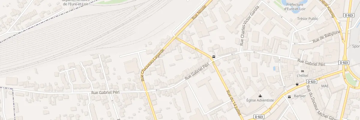 Plan du 1 Rue Chauveau-lagarde à Chartres