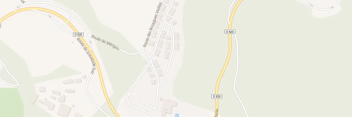Plan du 240N Rte de Merigou à Lanzac