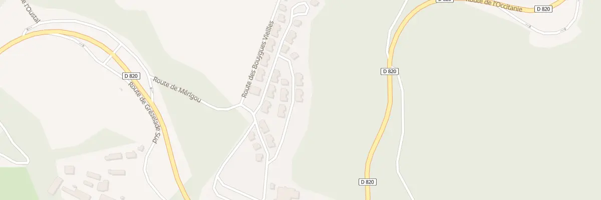 Plan du 240O Rte de Merigou à Lanzac