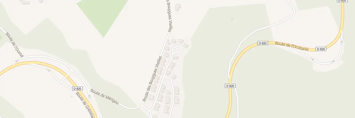Plan du 240 Rte de Merigou à Lanzac