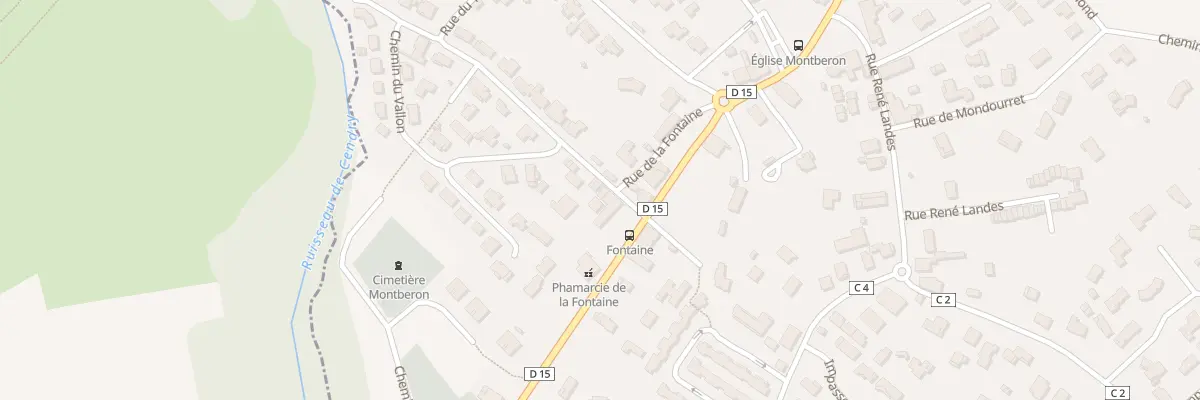 Plan du 7 Rue de la Fontaine à Montberon