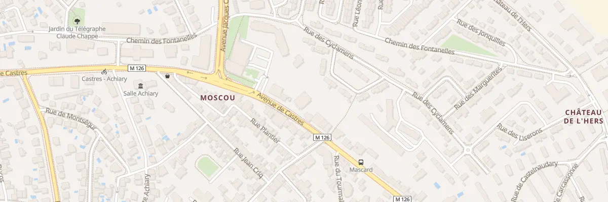 Plan du 113 Av de Castres à Toulouse