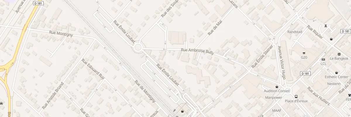 Plan du 25 Rue Ambroise Bully à Vernon
