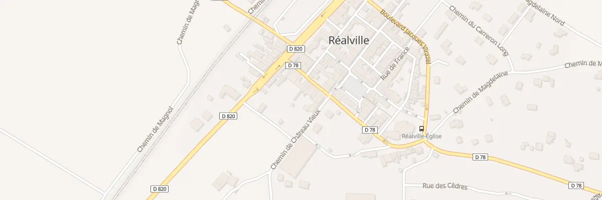 Plan du 8 Bd Jacques Rodriguez à Réalville