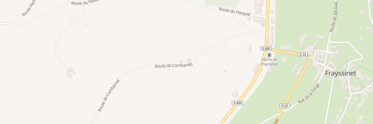 Plan du 256 Rte de Combarnel à Frayssinet
