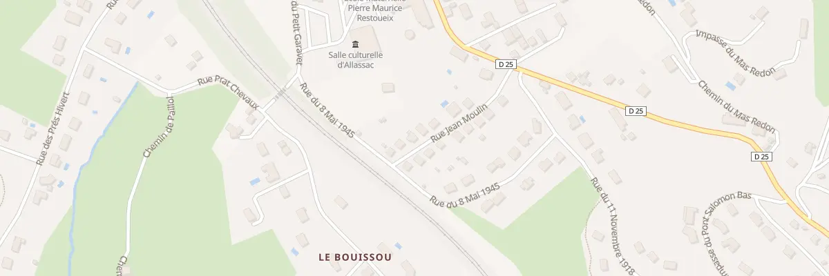 Plan du 14 Rue Jean Moulin à Allassac