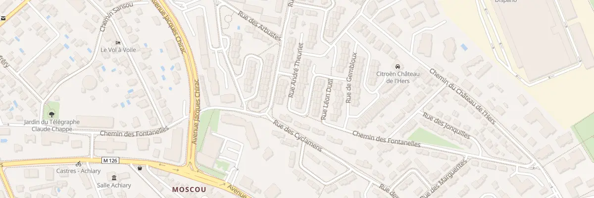 Plan du 4 Che André Theuriet à Toulouse
