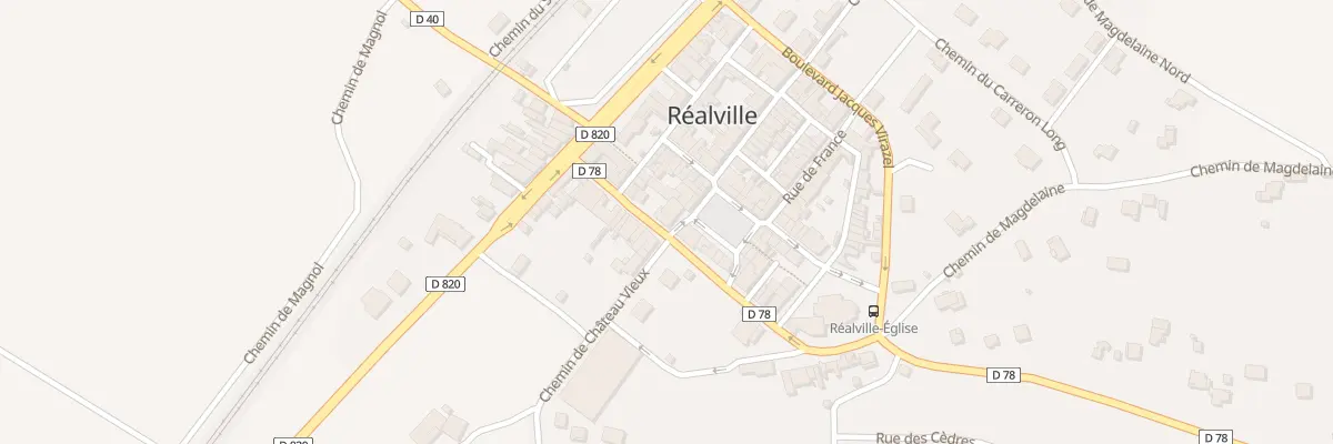 Plan du 13 Bd Jacques Rodriguez à Réalville