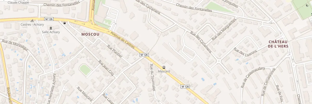 Plan du 123 Av de Castres à Toulouse