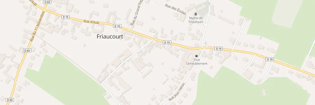 Plan de la Grande Rue à Friaucourt