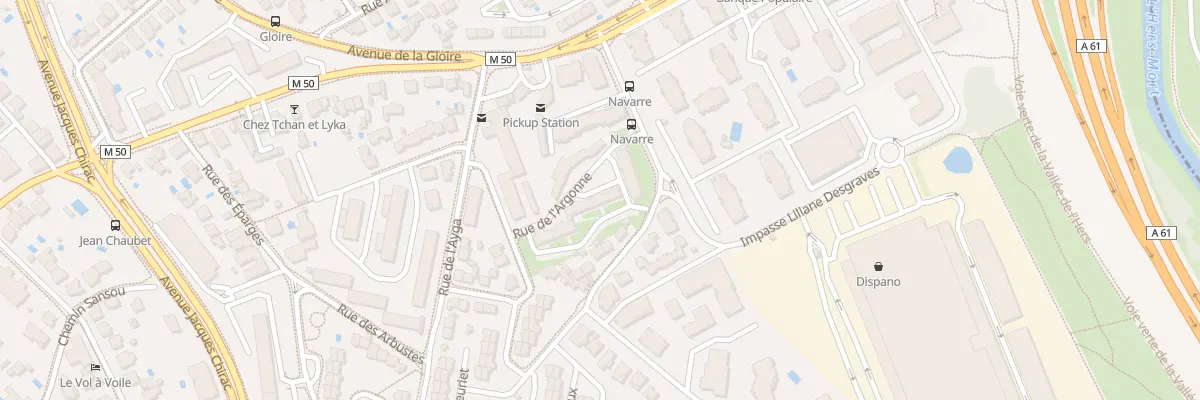 Plan du 2 Rue de l’Argonne à Toulouse