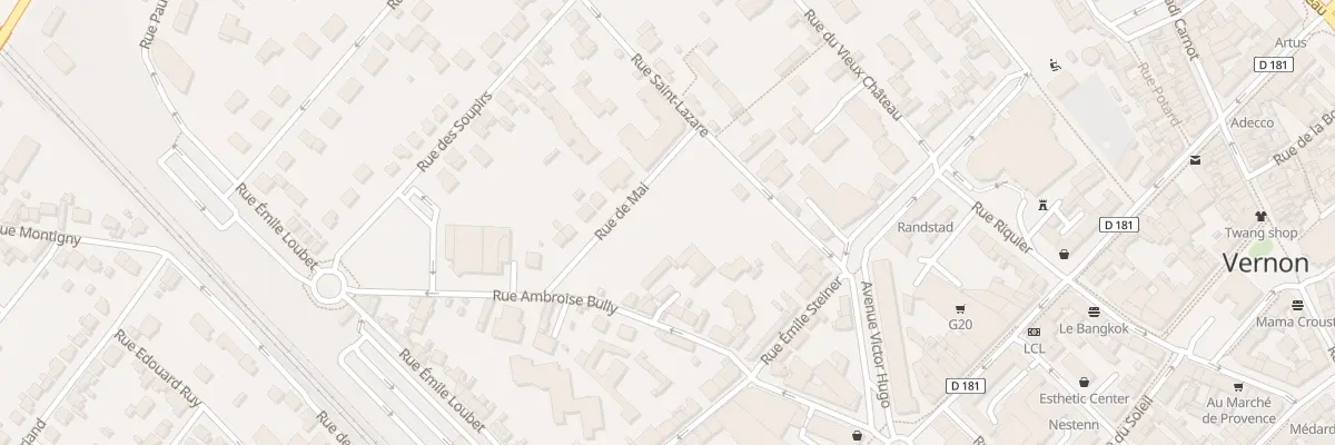 Plan du 13 Rue Saint Lazare à Vernon