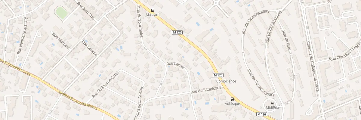 Plan du 40 Rue Lescot à Toulouse