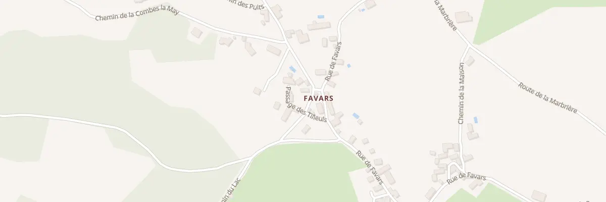 Plan du 5263 A Favars à Nespouls