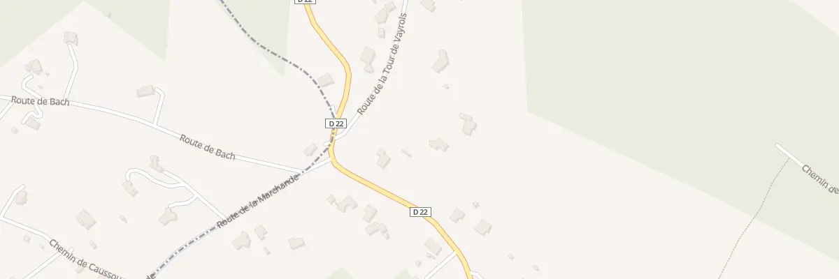 Plan du 80 Rte de la Tour de Vayrols à Flaujac-Poujols