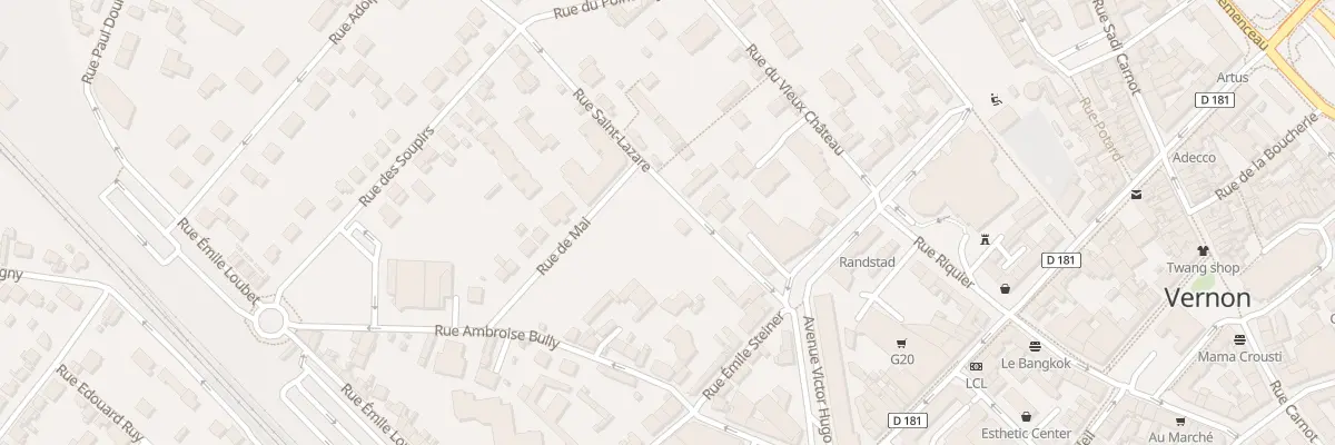Plan du 11 Rue Saint Lazare à Vernon