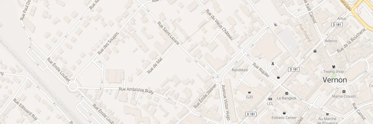 Plan du 9 Rue Saint Lazare à Vernon