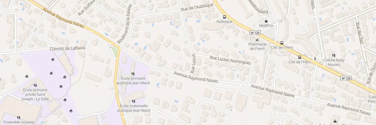 Plan du 3 Rue Lescot à Toulouse