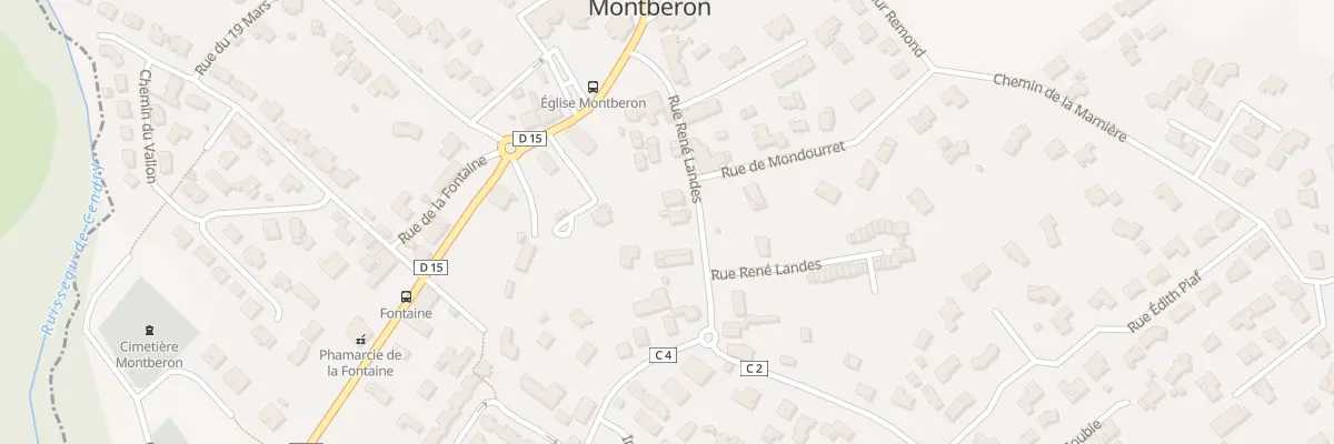 Plan du 8 Rue René Landes à Montberon