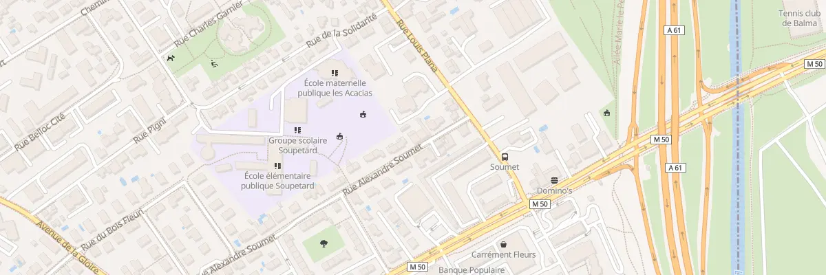 Plan du 8 Rue Alexandre Soumet à Toulouse