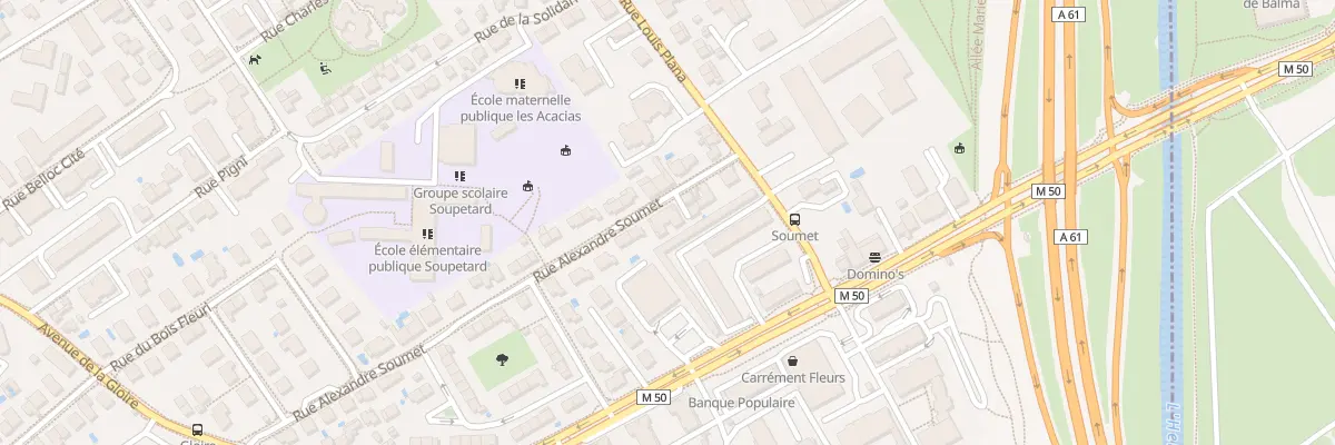 Plan du 9 Rue Alexandre Soumet à Toulouse