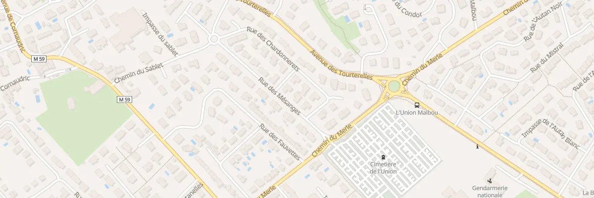Plan du 8 Rue des Mésanges à L’Union