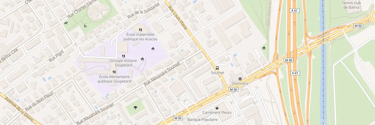 Plan du 7 Rue Alexandre Soumet à Toulouse