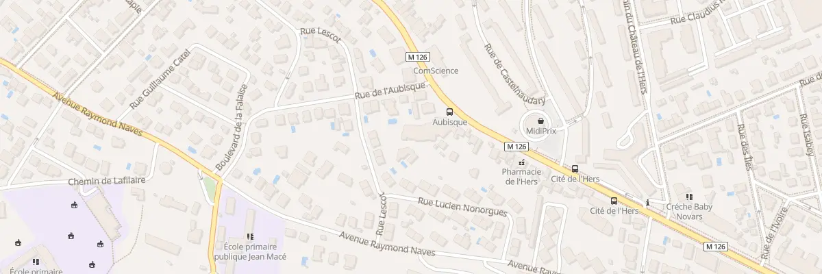 Plan du 144 Av de Castres à Toulouse