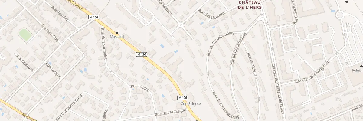 Plan du 153 Av de Castres à Toulouse